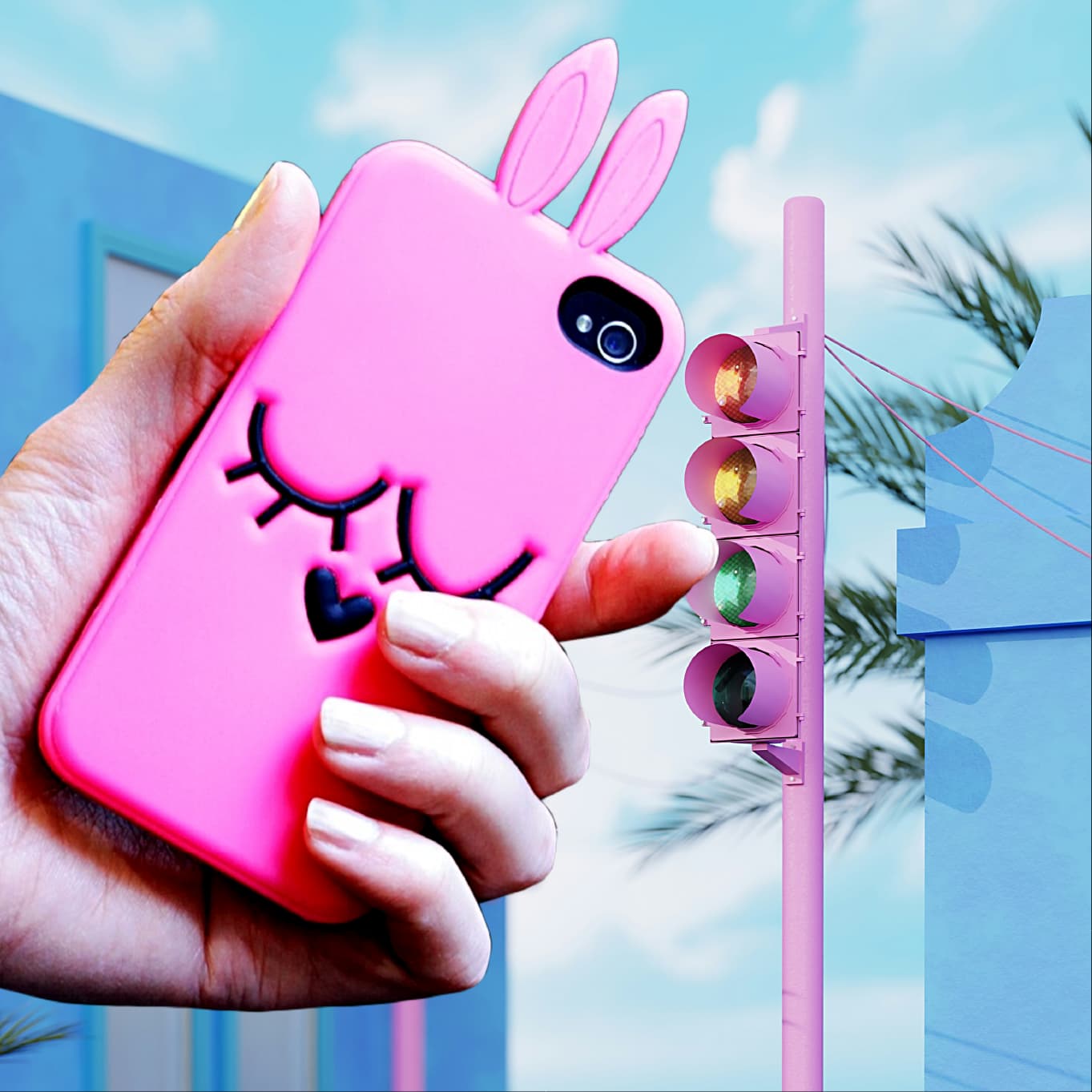 Phone with bunny