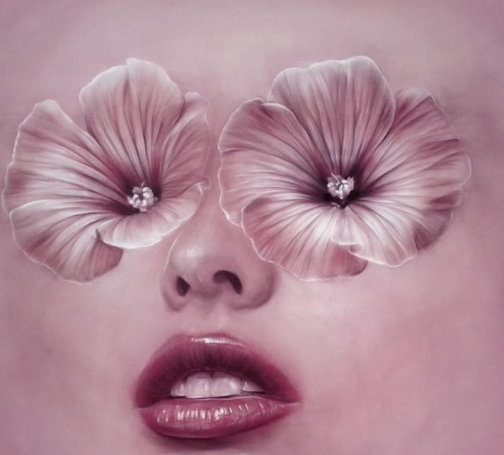 Artistic floral portrait