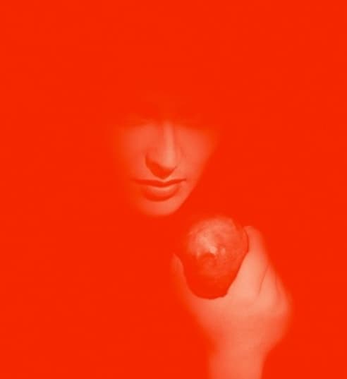 Abstract red portrait