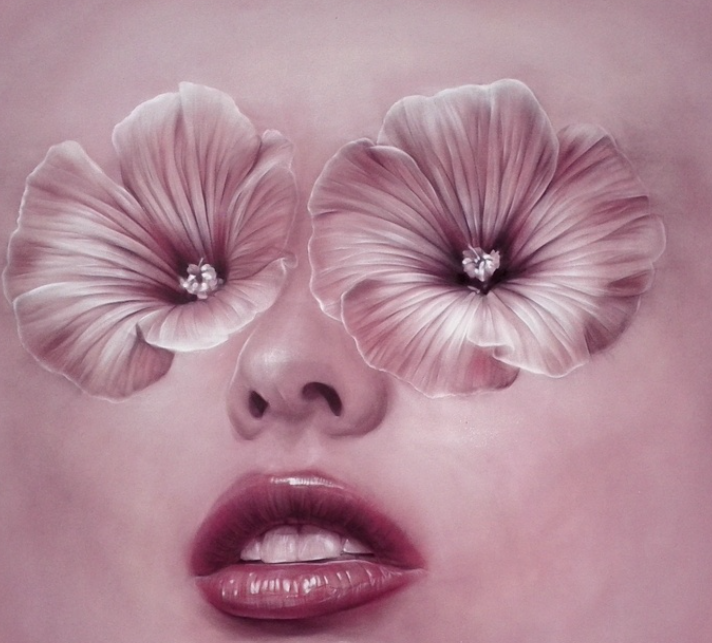 Artistic floral portrait