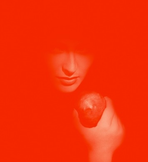 Abstract red portrait